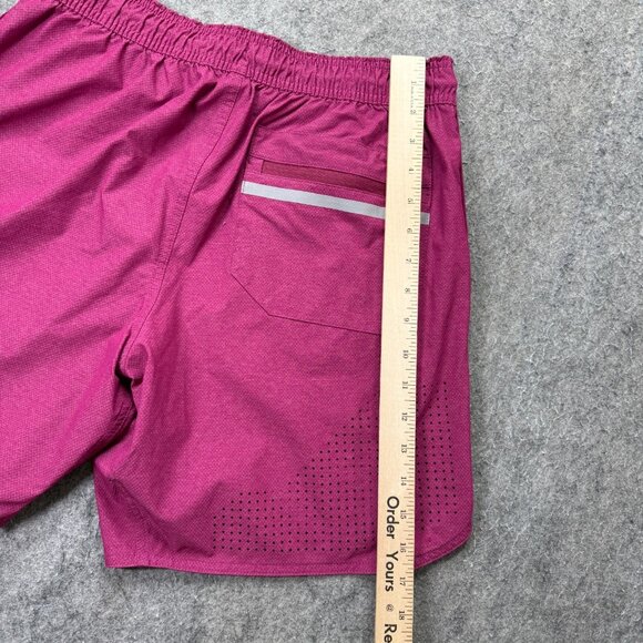 Legends Relay Shorts Men M Purple Nylon Stretch Performance Reflective Vented - Picture 11 of 15